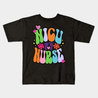 Groovy NICU Nurse Intensive Care Unit Neonatal Nurse Gift Kids T-Shirt